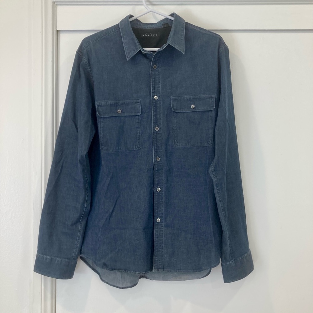 EUC DENIM THEORY BLOUSE SZ L